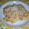 Risotto con zucca, speck e stracchino