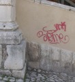 Nicchie di San Berardino imbrattate: ecco le prime immagini dello scempio