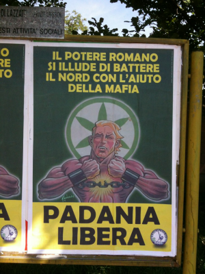 Manifesto shock della Lega Nord: "Istituzioni aiutate dalla mafia"