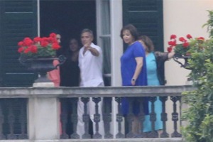 George Clooney and Amal in Laglio (with her mother) 141183