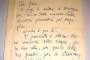Una delle lettere ritrovate di Gabriele D'Annunzio
