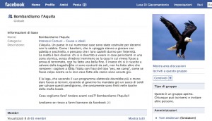 Nasce il gruppo, ''Bombardiamo L'Aquila'' su facebook