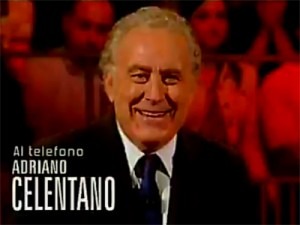 Michele Santoro in diretta telefonica con Adriano Celentano