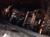 Ghiaccio sulla carreggiata, si ribalta autoarticolato sulla A25, ferite lievi per l'autista 