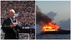 yacht di De Laurentis in fiamme a Napoli