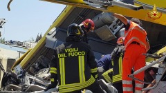 Scontro treni in Puglia - foto da VVf