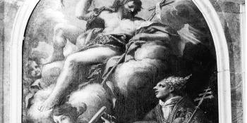 tela di Lorenzo Berrettini dedicata a Celestino V