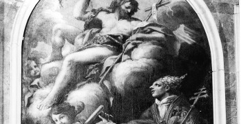 tela di Lorenzo Berrettini dedicata a Celestino V
