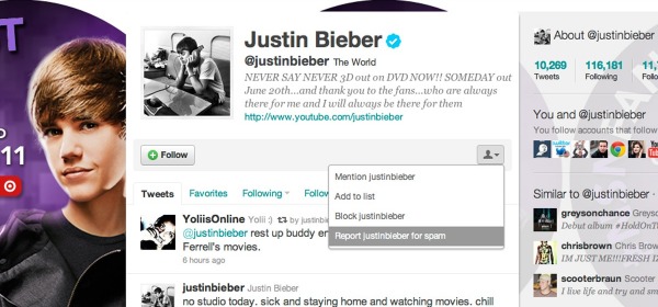 Twitter Justin Bieber