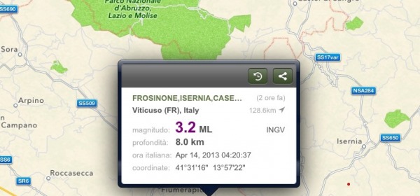 Terremoto zone Frosinone