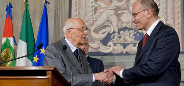 Enrico Letta e Giorgio Napolitano