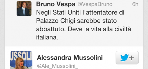 tweet Bruno Vespa