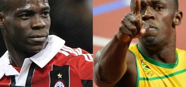 Mario Balotelli e Usain Bolt