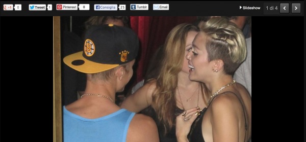 Justin Bieber e Miley Cyrus (repubblica)