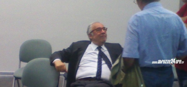 Ottaviano Del Turco nell'aula del Tribunale di Pescara
