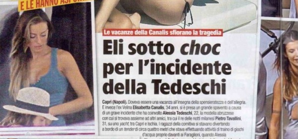 Elisabetta Canalis sotto choc per Alessia Tedeschi