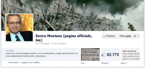 Facebook Enrico Mentana
