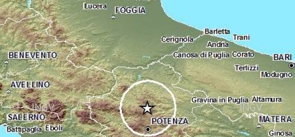 Mappa sismica Appennino Lucano