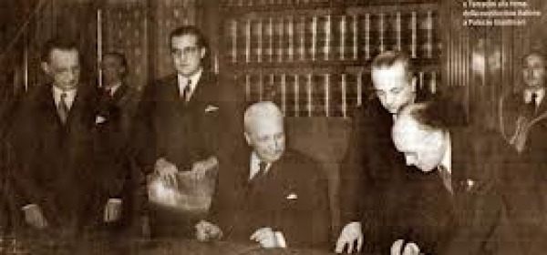 La firma della Costituzione, il 27 dicembre 1947