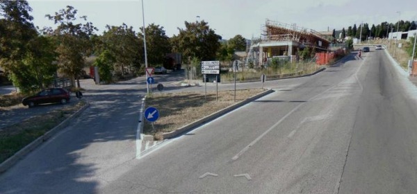 foto incrocio da Google Map all'atto della costruzione dell'ufficio Postale