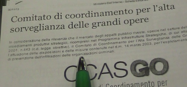 CCASGO - comitato coordinamento alta sorveglianza grandi opere