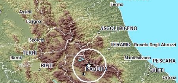 mappa scossa sismica