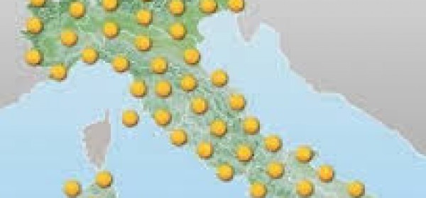 cartina meteo- sole su tutta penisola