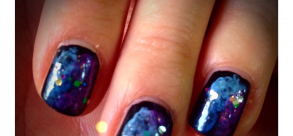 Nail art galaxy