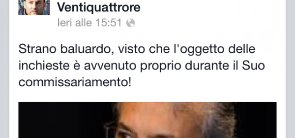 Fabiani su facebook