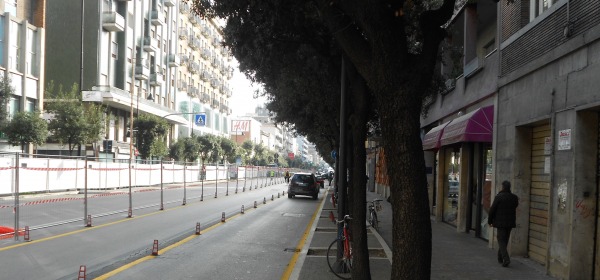 Lavori di pedonalizzazione in corso Vittorio