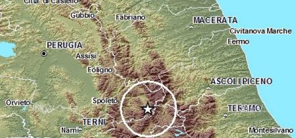 mappa scossa sismica