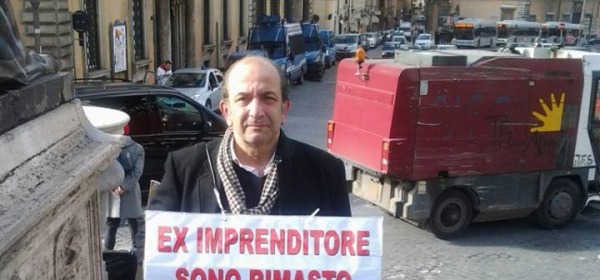 protesta imprenditore