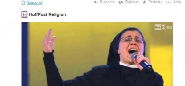 Whoopy Goldberg tweet Suor Cristina