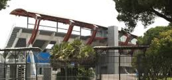 La tribuna dello stadio "Adriatico"