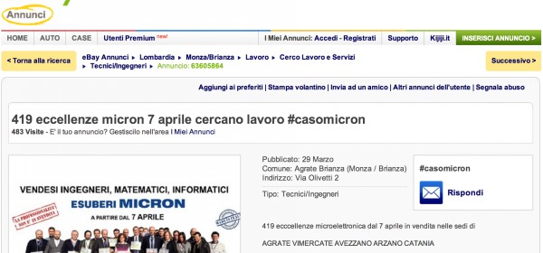 Ingegneri su Ebay