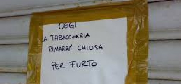 Furto tabaccheria