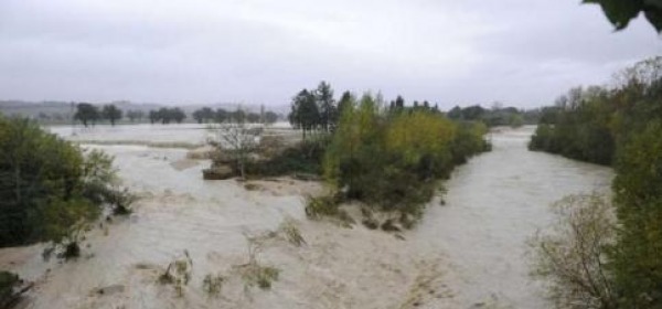 Il Saline durante il maltempo