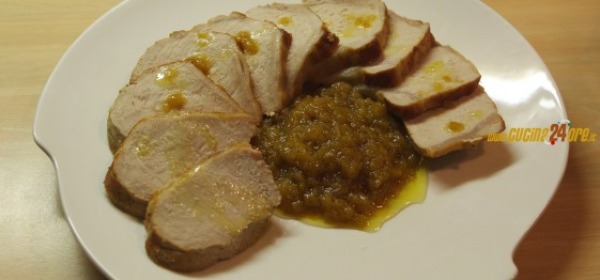 Arista di maiale con salsa di mele