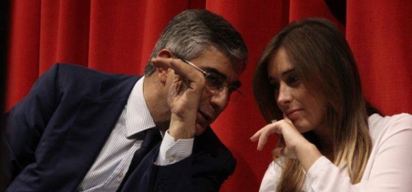 Luciano D'Alfonso e Mariaelena Boschi