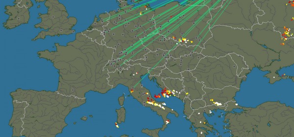 Mappa interattiva fulmini