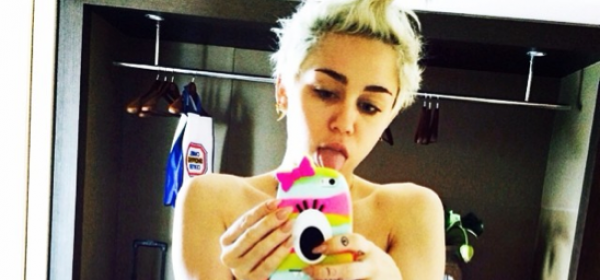 Miley Cyrus topless instagram