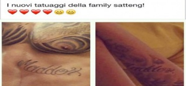 Melissa Satta e Kevin Prince Boateng tatuaggio Maddox