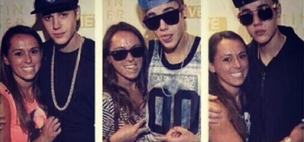 Justin Bieber con la fan Alicia Tamboia