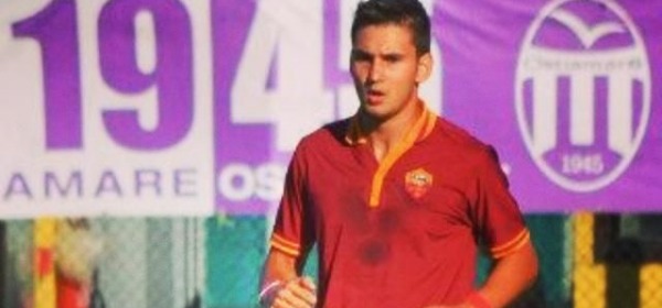 Deian Boldor con la maglia della Primavera della Roma