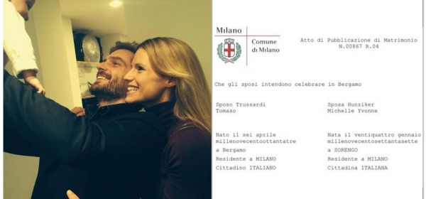 Michelle Hunziker e Tomaso Trussardi matrimonio