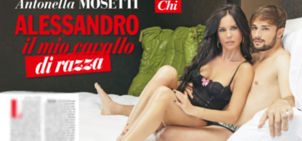 Antonella Mosetti col fidanzato Alessandro Corvesi (Chi)