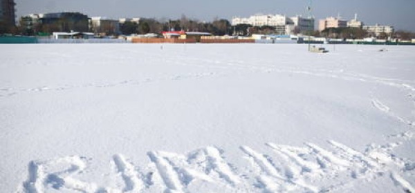 Rimini spiaggia neve