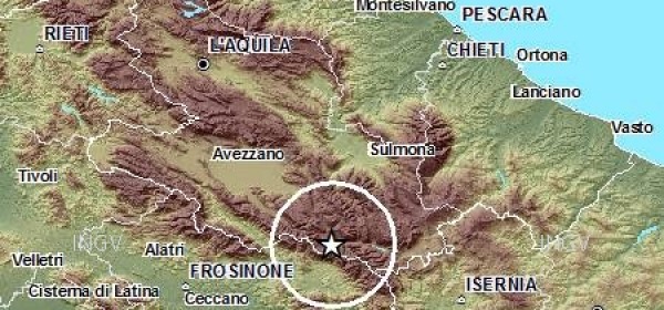 mappa scossa sismica