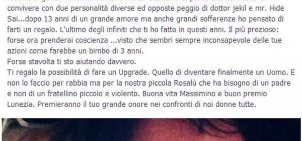 Denuncia violenze dal cantante Massimo Di Cataldo, le foto choc su Facebook