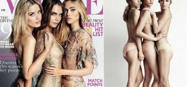 Suki Waterhouse, Cara Delevingne e Georgia May Jagger su Vogue